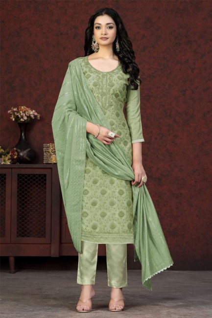 Green colour punjabi suit with beautiful embroidery | Fashion sketches  dresses, Women dresses classy, Party wear indian dresses