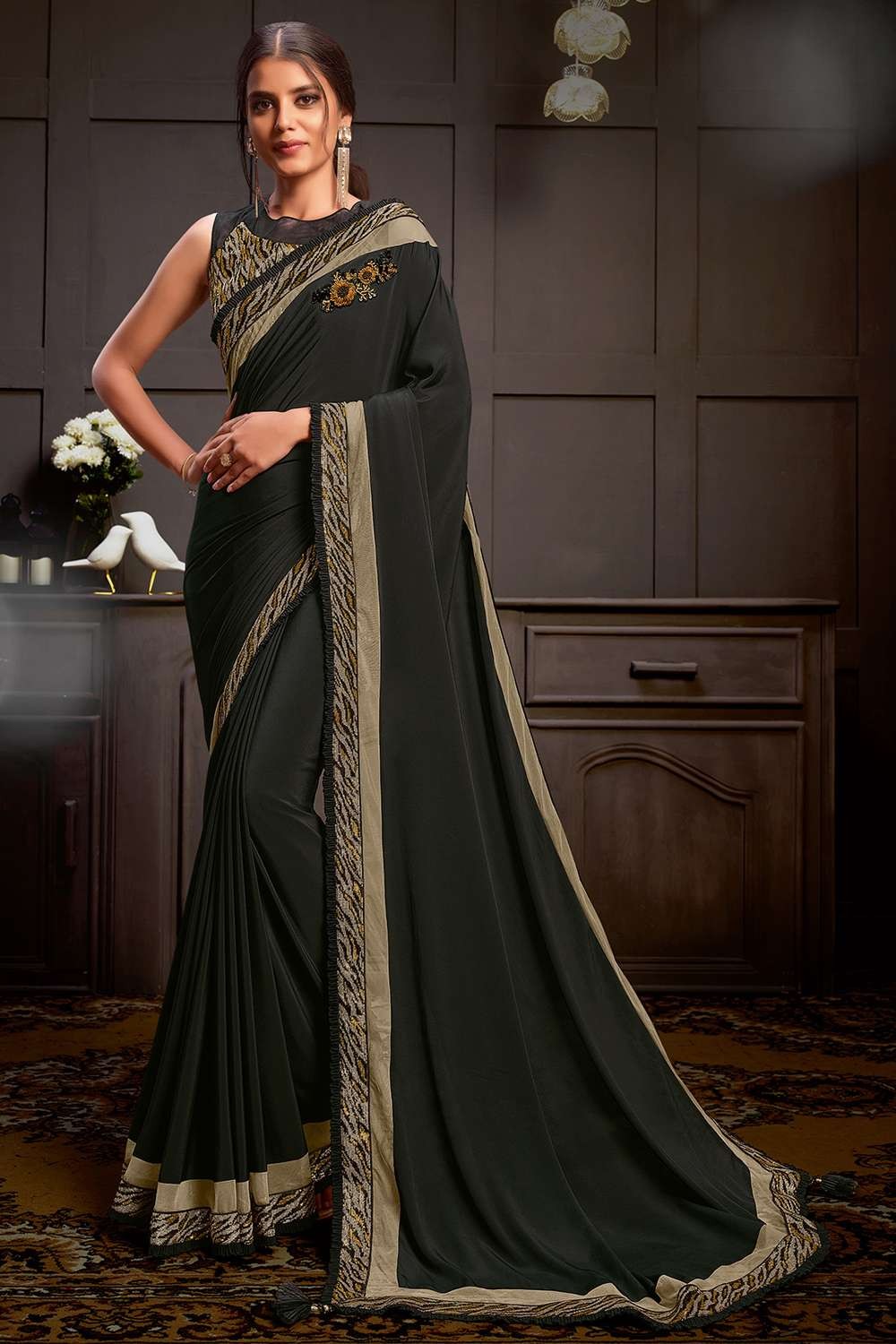 Women Satin Saree Petticoat Black underskirt, skirt indian sari inner | eBay