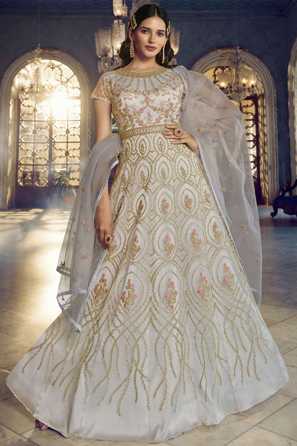 Expensive | Off White Anarkali Suits, Off White Anarkali Salwar Kameez and Off  White Anarkali Salwar Suits online shopping