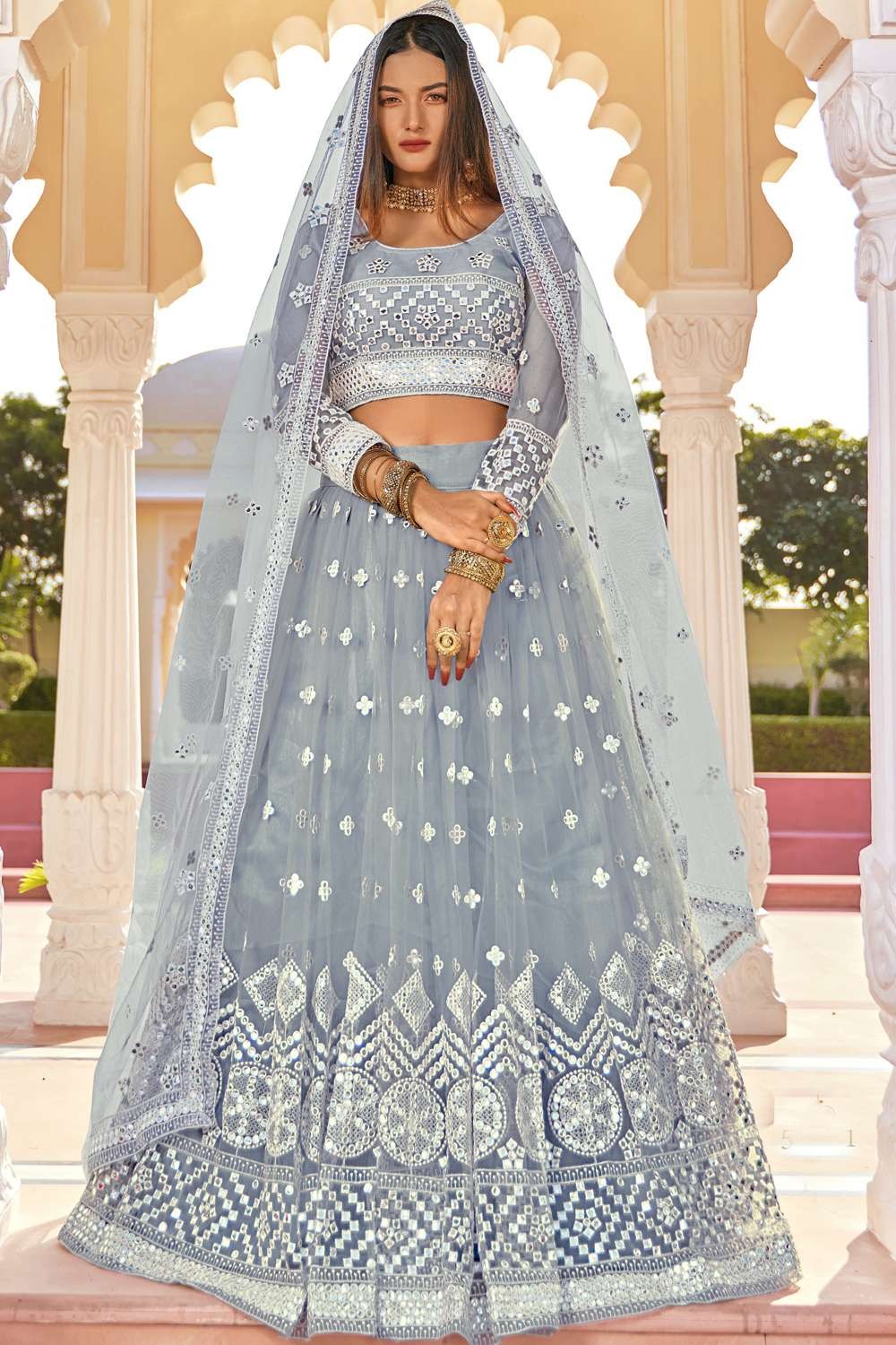 Wedding Days - This bride chose a grey lehenga for her D-day instead of the  traditional hues.. And she is looking absolutely stunning 😍❤️ Don't miss  the classy neckpiece ❤️🌟 Tag someone