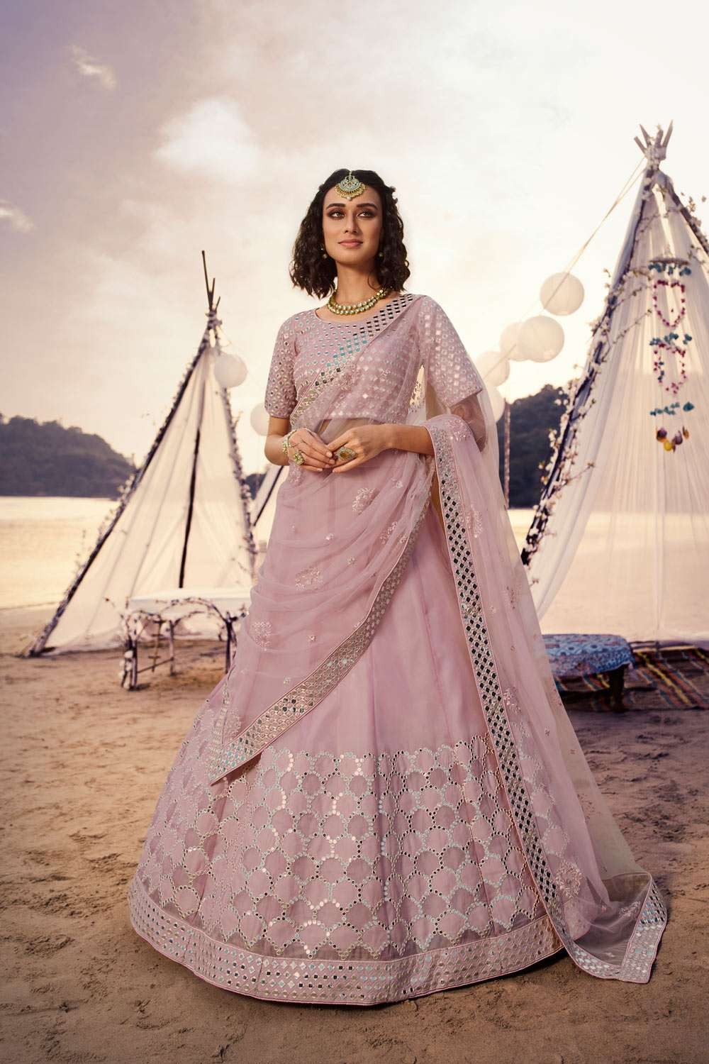 Attractive Light Pink Lehenga Choli Indian Wedding Wear Party Wear Bridal  Chaniya Choli for Women With Dupatta Embroidery Chaniya Choli - Etsy