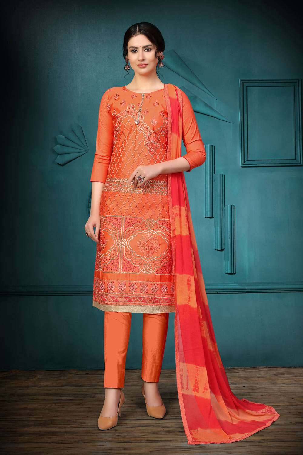 Orange Mysouri Cotton Net Suit - Salwar Kameez by Chaadi - Trendz &  Traditionz Boutique – TRENDZ & TRADITIONZ BOUTIQUE