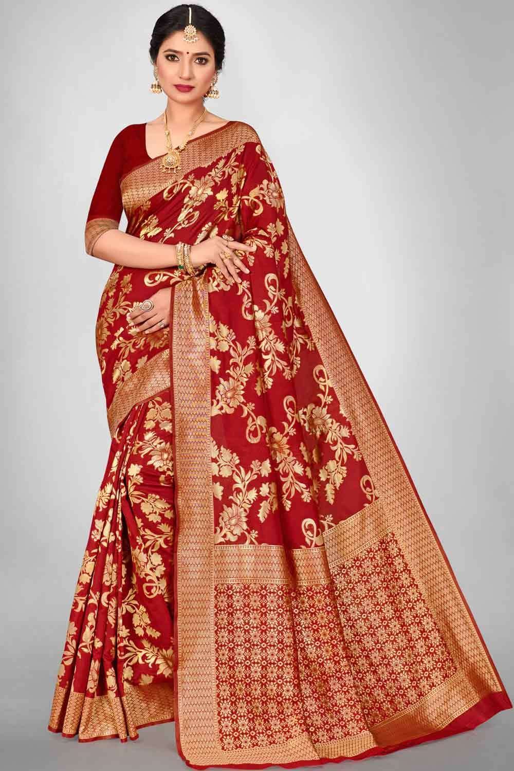 Anandi Orange Serengeti Charm Checks Saree – Ekana Label