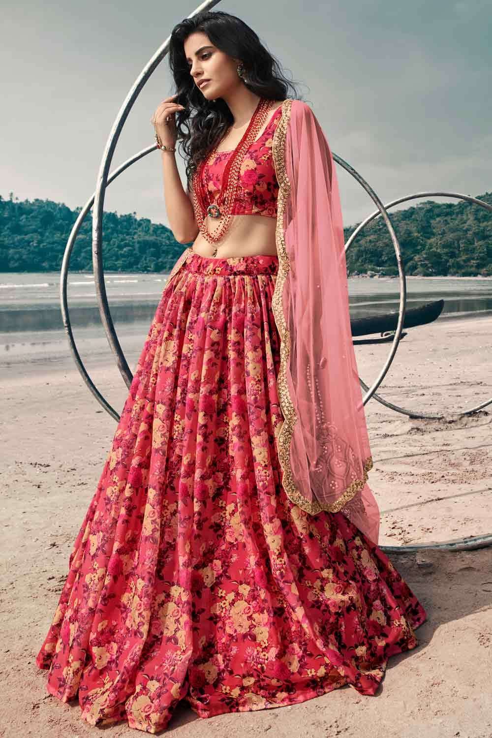 Amazon.com: Our Most Ethereal Designs In This Beautiful Paithani Lehenga  Collection Lehenga choli for women (Stitch) : Clothing, Shoes & Jewelry