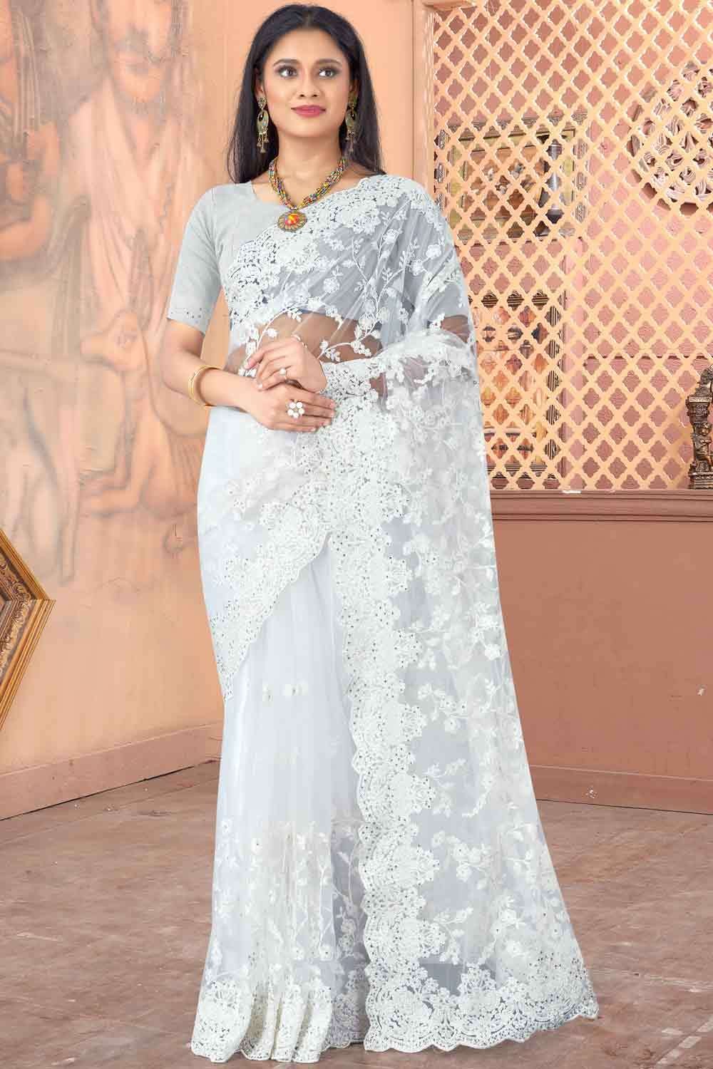 Stone Work Saree: Bespoke Designs At Unbeatable Prices | Utsav Fashion