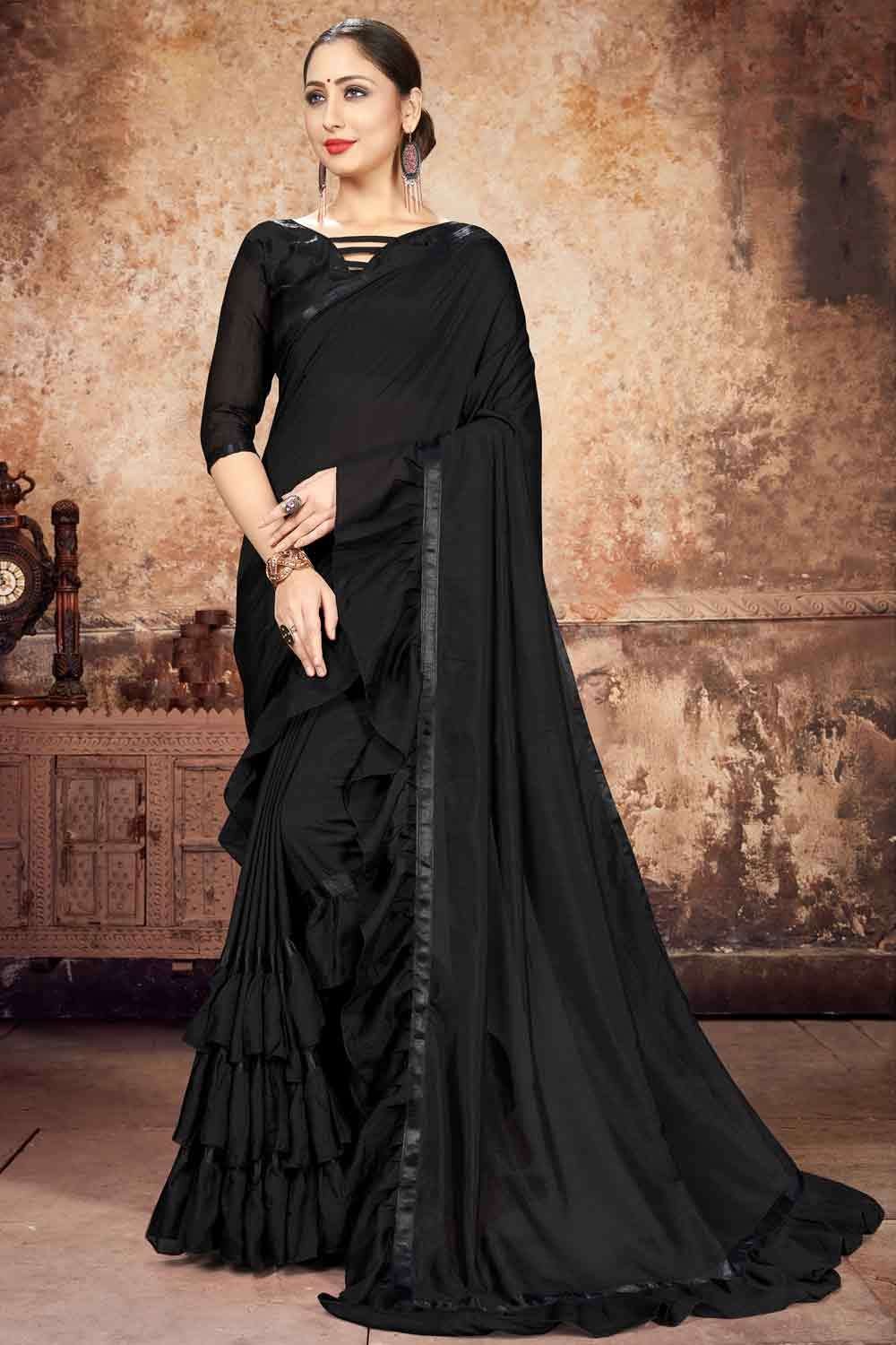 Buy Smashing Black Color Wedding Wear Designer Velvet Sequence Work Lehenga  Choli | Lehenga-Saree