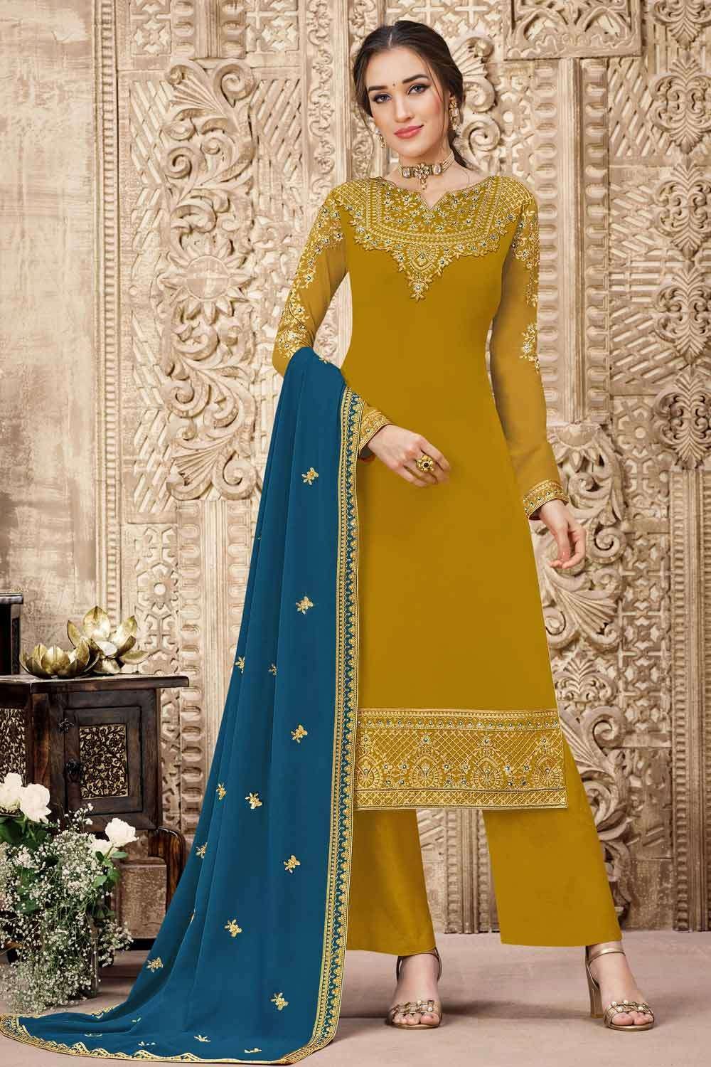 Dark Firozi Color Designer Salwar suit For Wedding – Joshindia