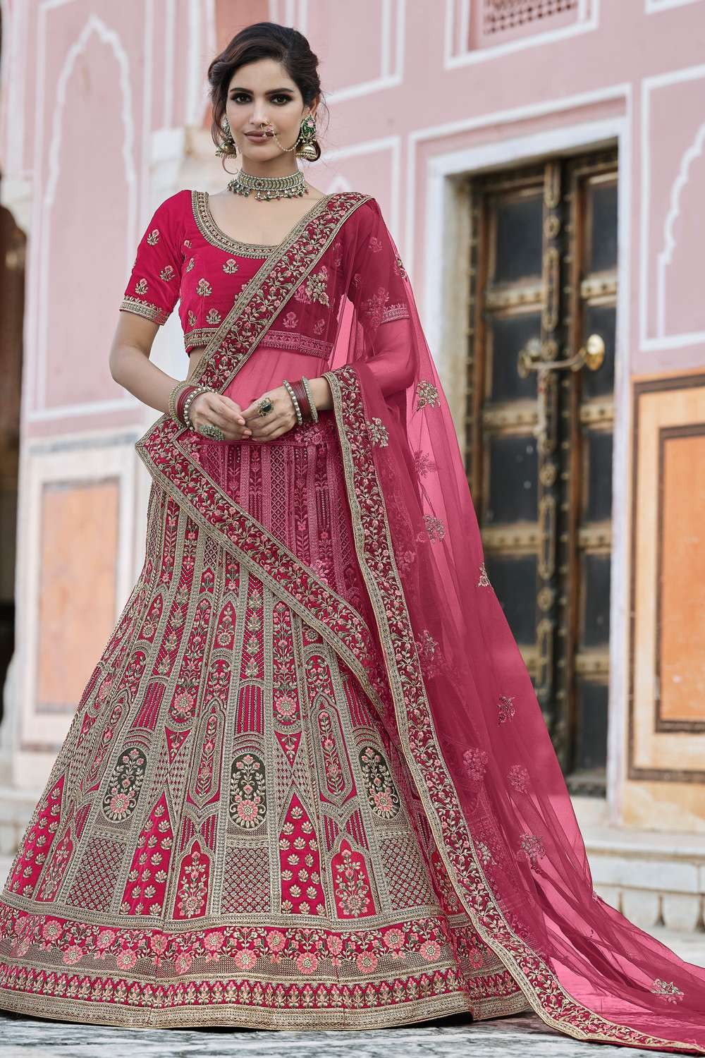 Beautiful Heavy Stone Work Red Chiffon Saree at Best Price in Bareilly |  Godwill Embroidery Enterprises