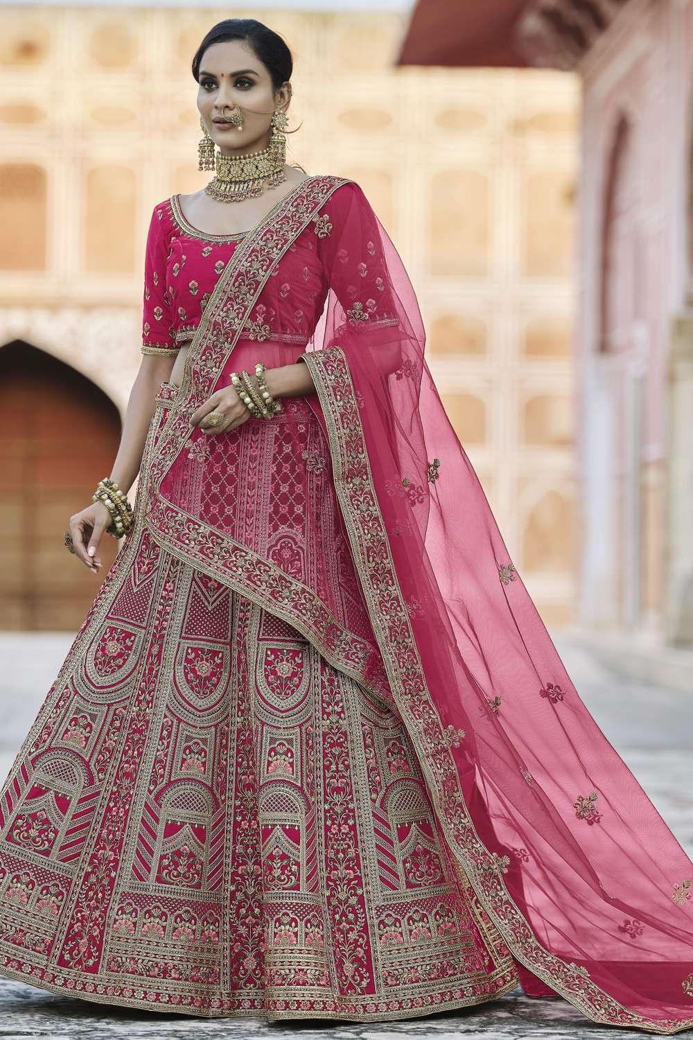 Sabyasachi Inspired Deepika padukone Reception Bridal 3D Flower Multi  Thread Red Velvet Lehenga Choli Dupatta price in Saudi Arabia | Amazon  Saudi Arabia | kanbkam