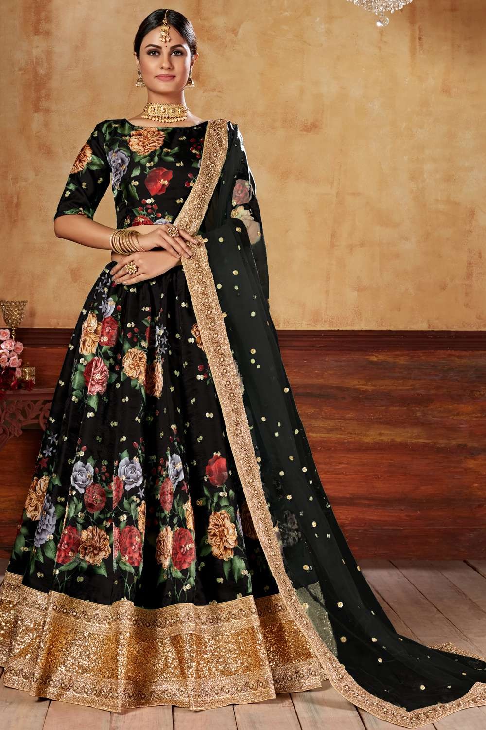20+ Black Bridal Lehenga Designs For Modern Brides - ShaadiWish | Party  wear lehenga, Lehenga designs, Designer lehenga choli