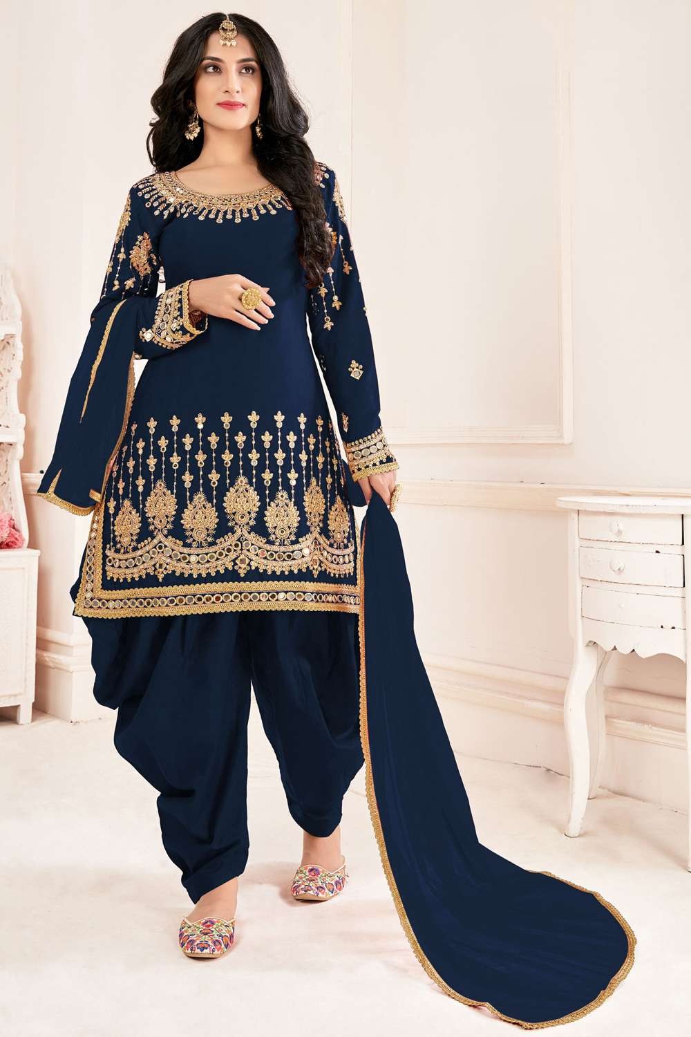 Buy online Printed Unstitched Patiyala Suit Set from Suits & Dress material  for Women by Paradise Prints for ₹399 at 71% off | 2024 Limeroad.com