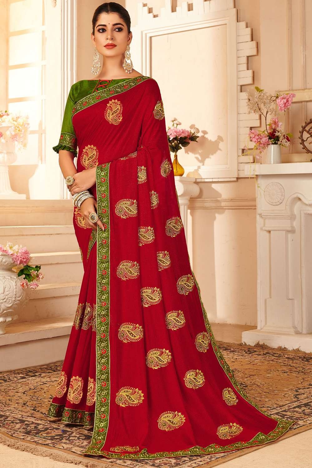 Stone Work Party Wear Saree 2024 | leadctr.com