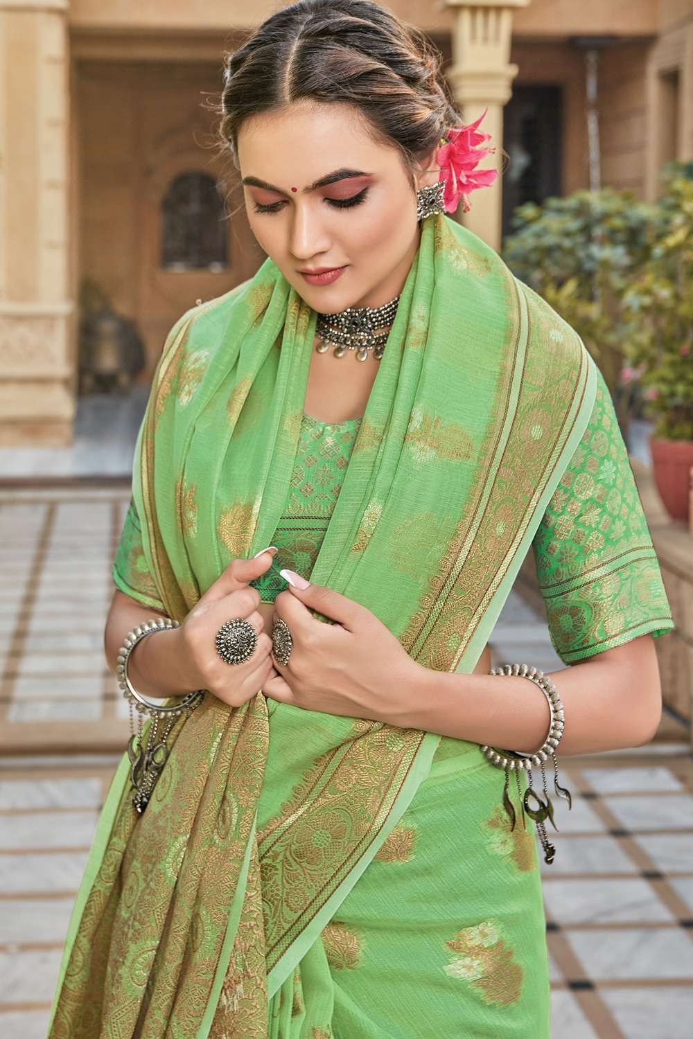 Green Banarasi Soft Weaving Silk Saree With Beautiful Rich Pallu & Matching  Blouse for Wedding, Festive and Party Wear Sari, Indian Saree - Etsy Denmark