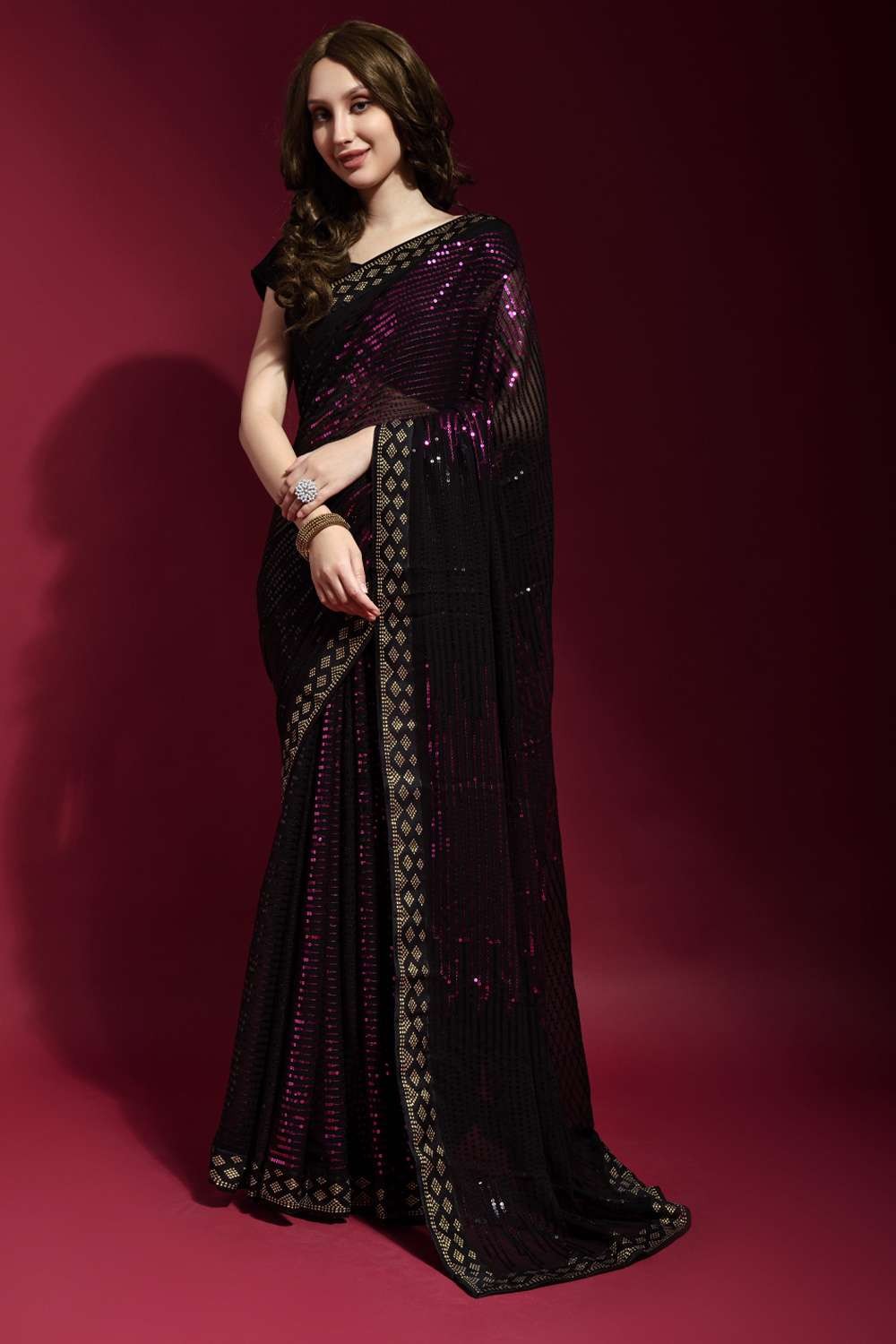 party wear saree for womens | Heenastyle