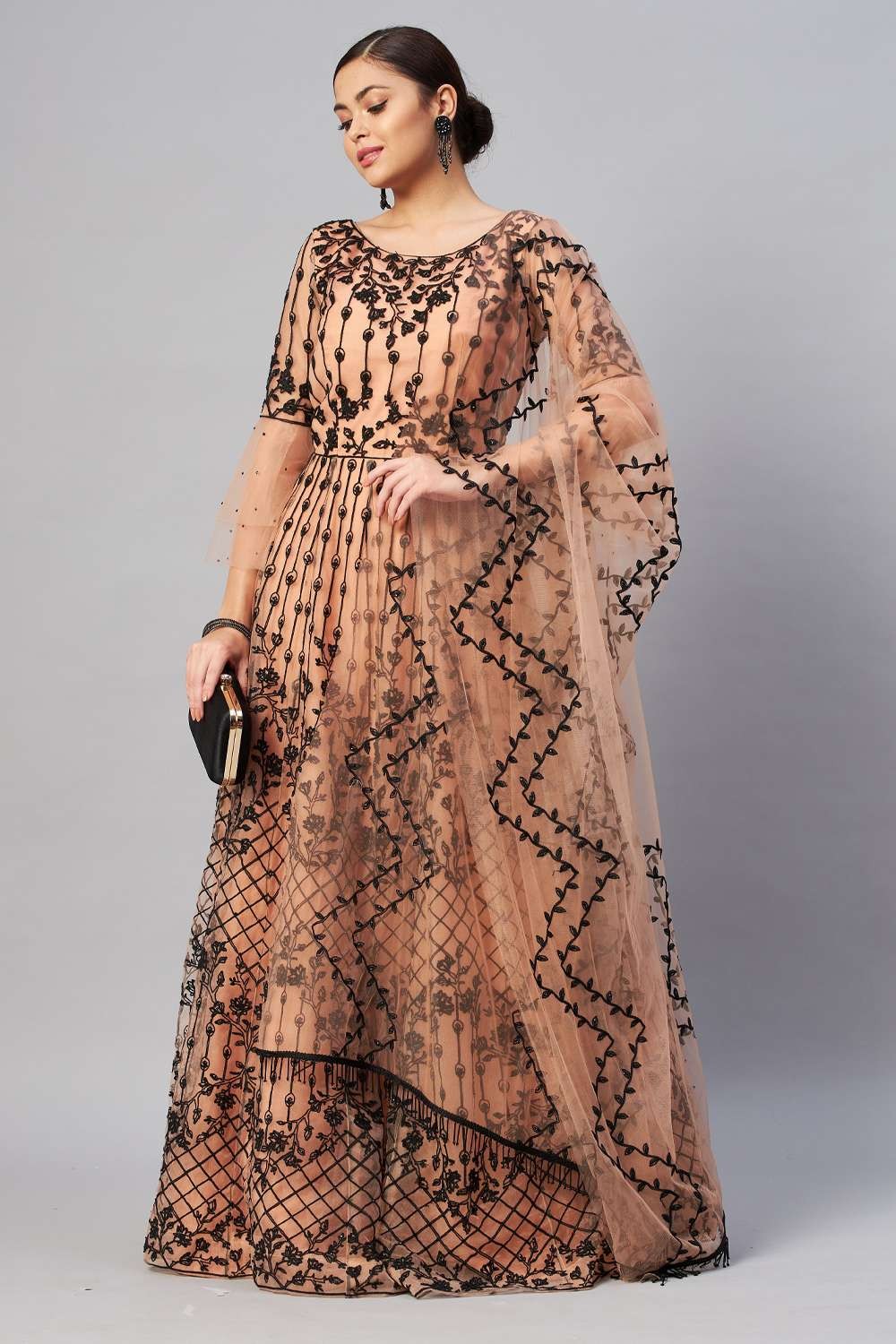 Plain net fabric gown design ideas | Gown dress design ideas | Gown designs  2021 - YouTube