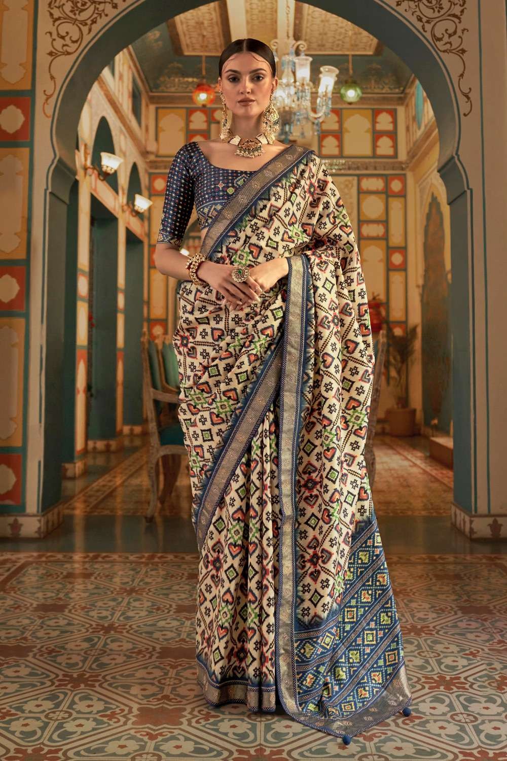 Sangam Patan Patola Silk Sarees Collection, this catalog fabric is silk,