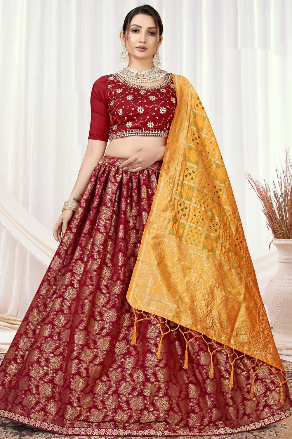Designer Wear Bridal Collection 2020 - Dusty Gold Maroon Lehenga Choli |  Pakistani bridal wear, Bridal lehenga collection, Pakistani bridal dresses
