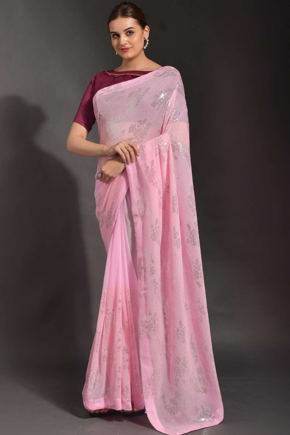 Party On Partywear Saree - Buy Party On Partywear Saree online in India