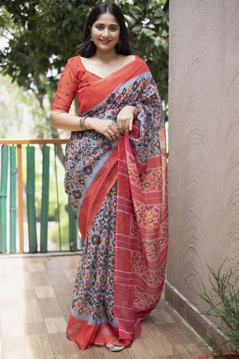 Buy Sutisaree Maroon Plain Cotton Saree ( Model Blouse Not Included )