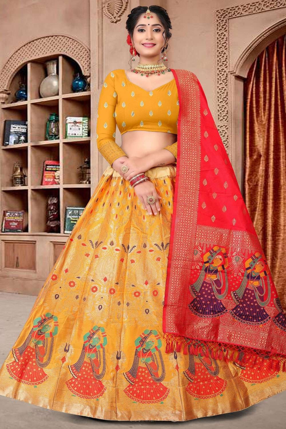 Yellow Color lehenga choli for women Buy Online – Joshindia