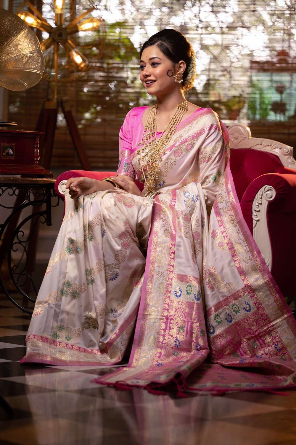 Banarasi Jamawar Weave Silk Saree – Ranjvani