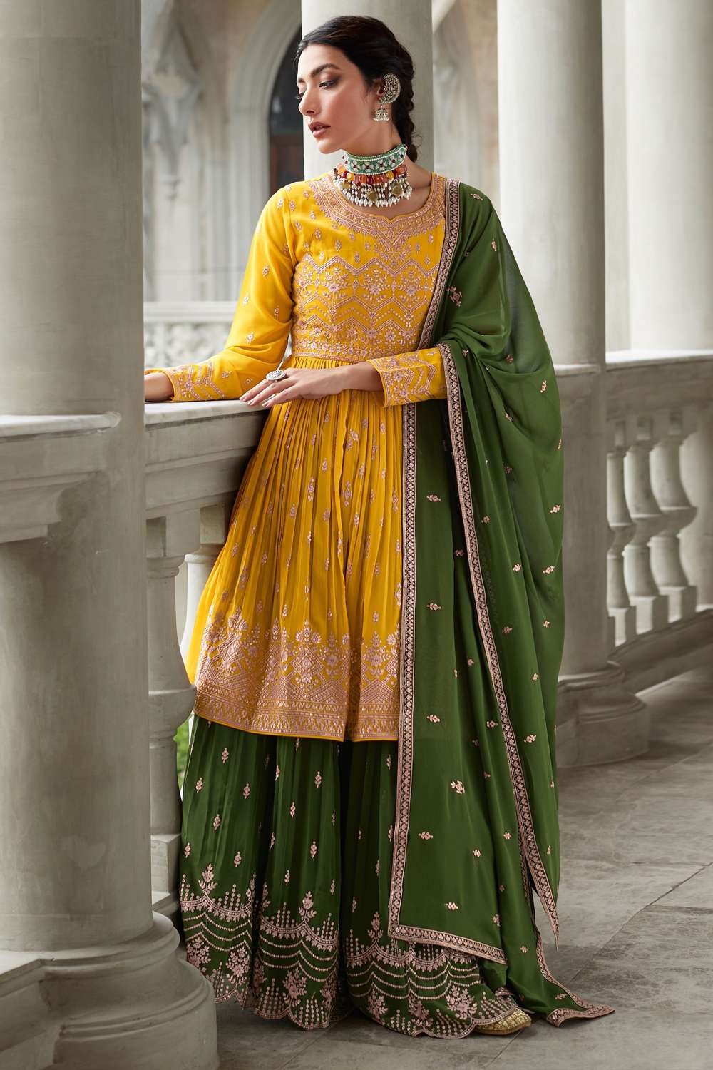Exclusive Designer Indian Bridal Wedding Lehenga Dress with Zardozi on Pure  Georgette - Rana's by Kshitija