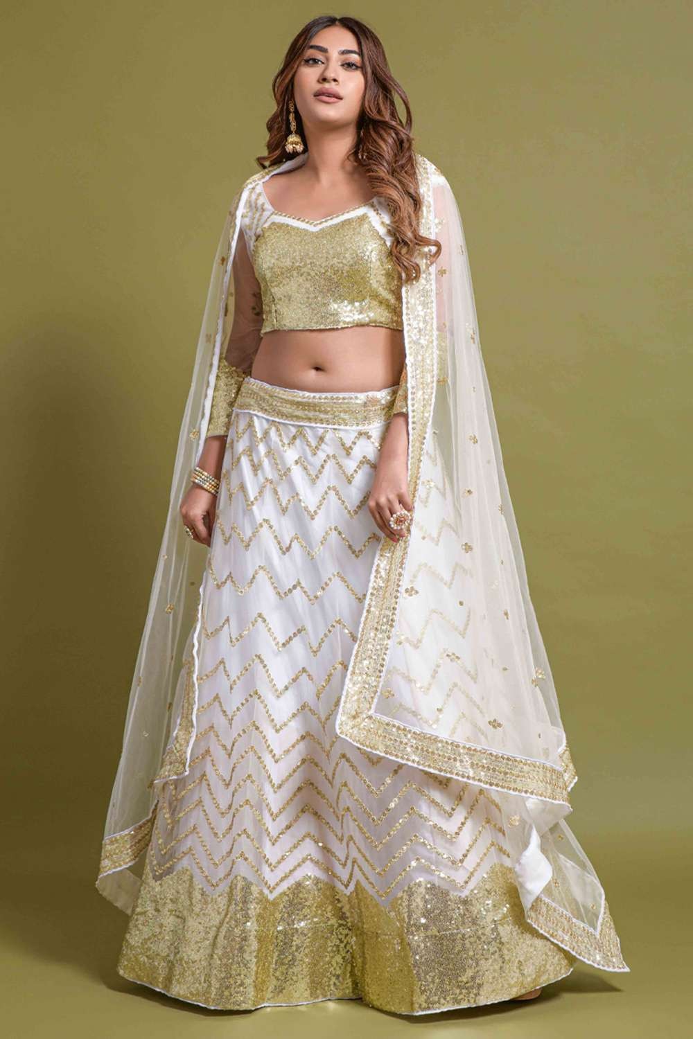 Occasion and Party Special White & Golden Lehenga Choli With Embroidery  Work/wedding Lehenga Choli/party Wear Lehenga/indian Wedding Dresses - Etsy