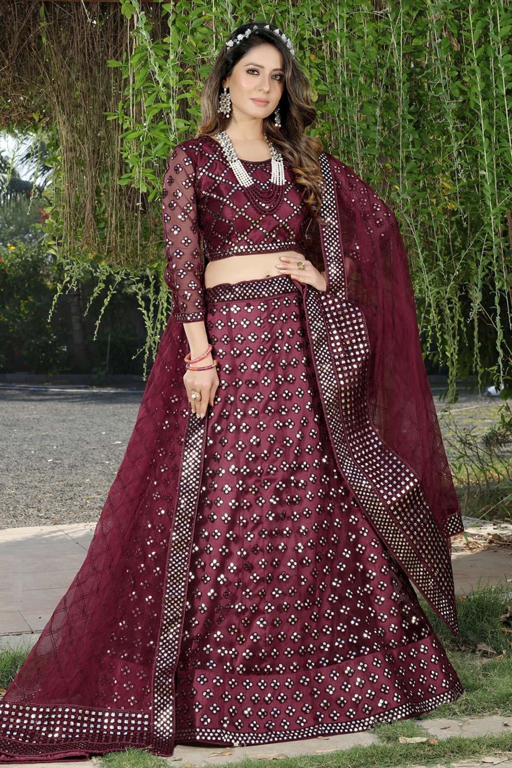 Exclusive Heavy Embroidered Maroon Color Wedding Wear Designer Lehenga | Bridal  lehenga choli, Lehenga choli, Designer lehenga choli