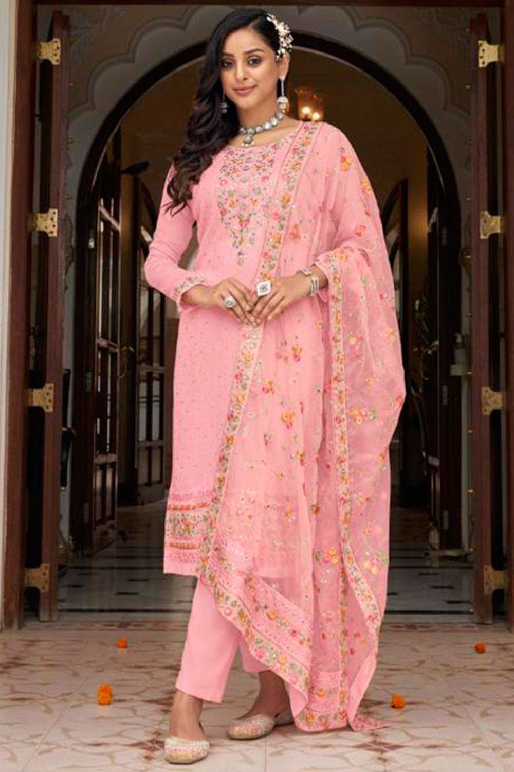 Pink Color Salwar Suit With Embroidery Work And Dupatta at Rs 1799.00 |  Ladies Salwar Suits | ID: 24129902788