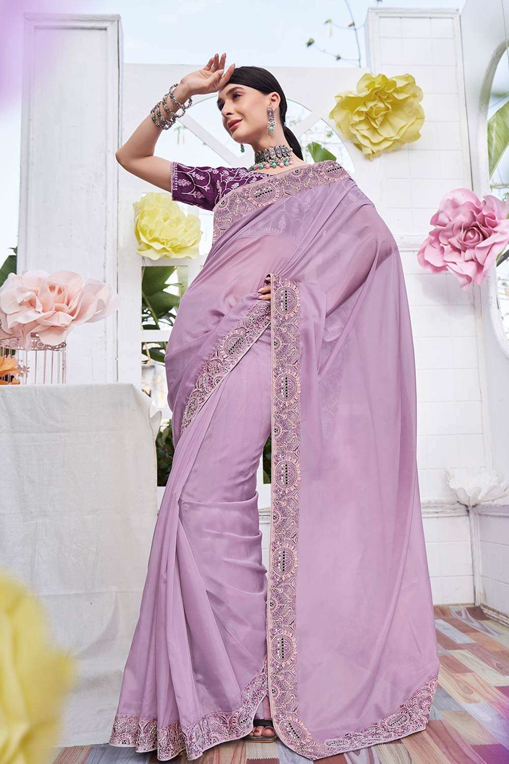 Buy ROOP SUNDARI SAREES women's Organza Digital Printed Saree For Women at  Amazon.in