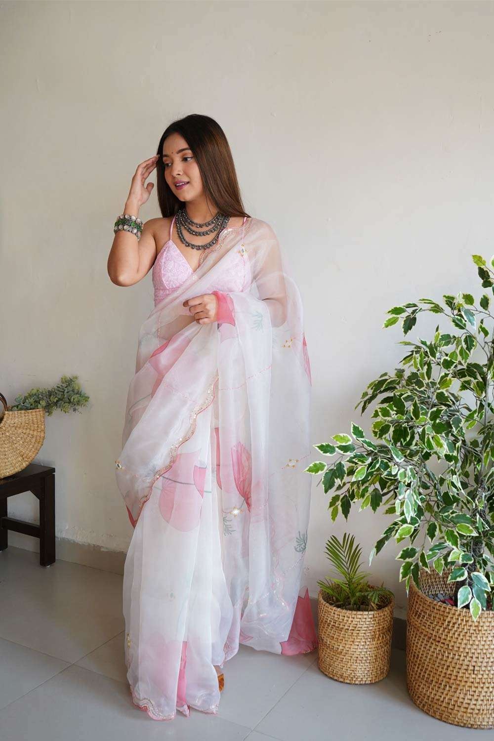 Printed Sarees - Buy Printed Saree for Women & Girls Online at MIAH