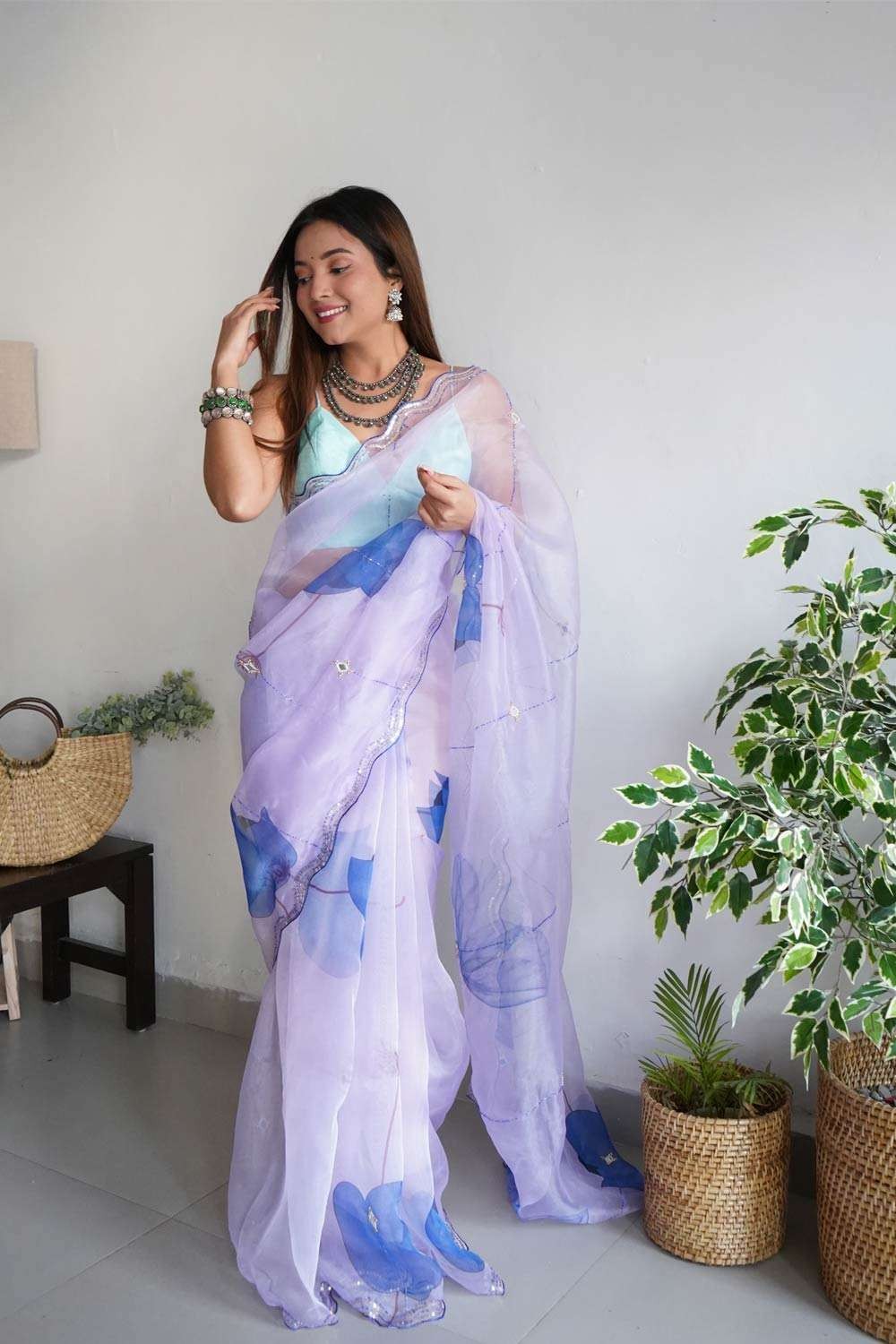 Cream Purple Pure Gadwal Silk Saree | Sakhi Fashions – sakhifashions