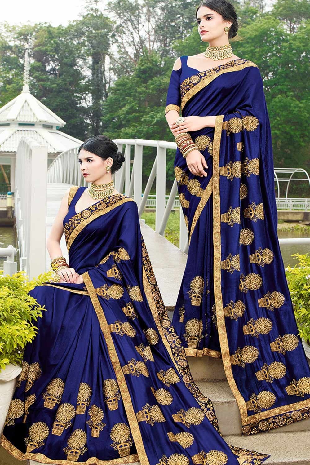 Buy Vibrant Blue Silk Saree online-Karagiri – Karagiri Global