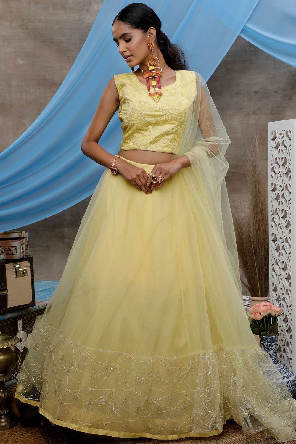 Buy Yellow Lehenga Choli Online For Women @ Best Price In India | YOYO  Fashion