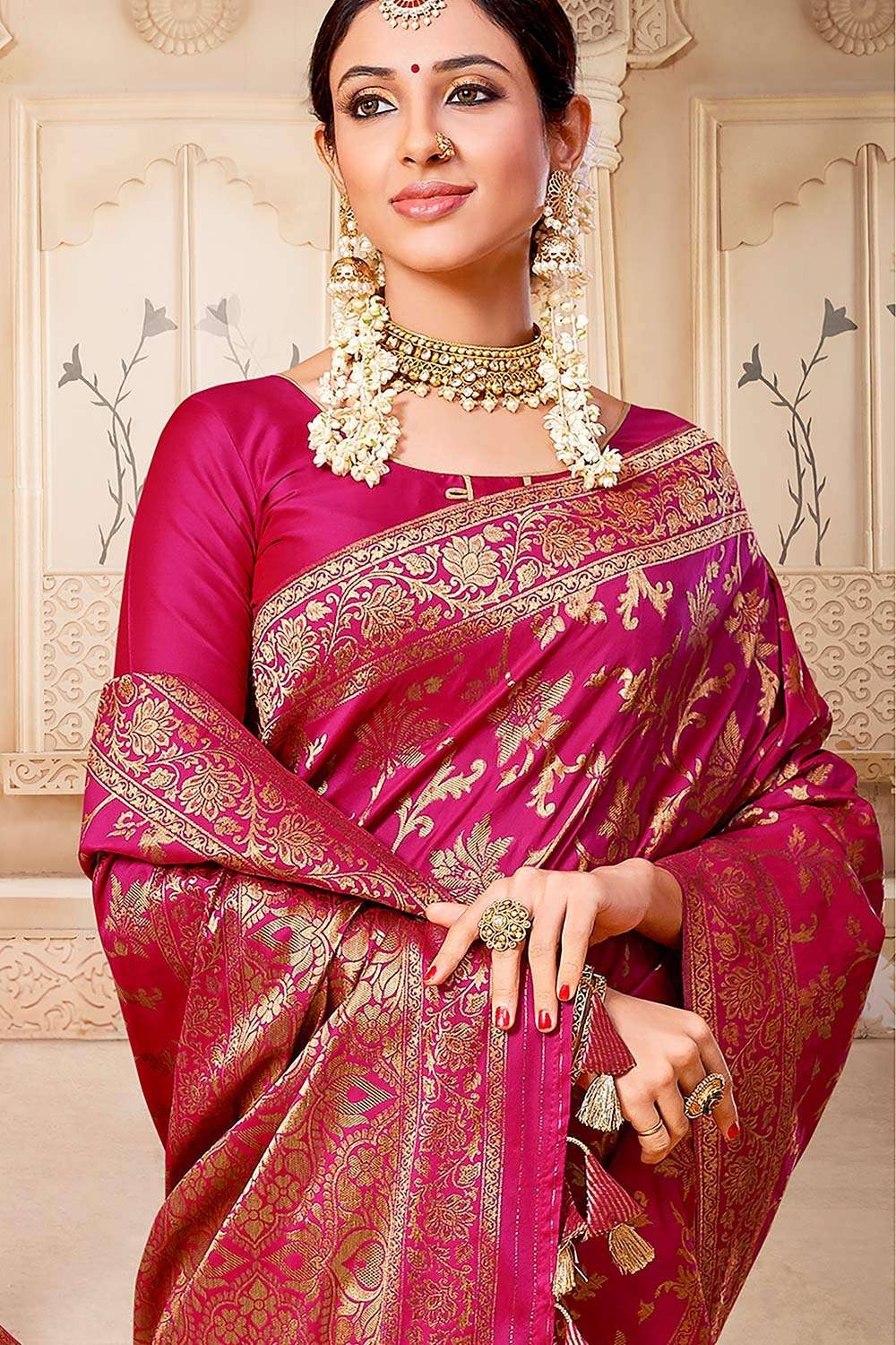 Buy pink banarasi saree online on Karagiri | FLAT 60% OFF – Karagiri Global