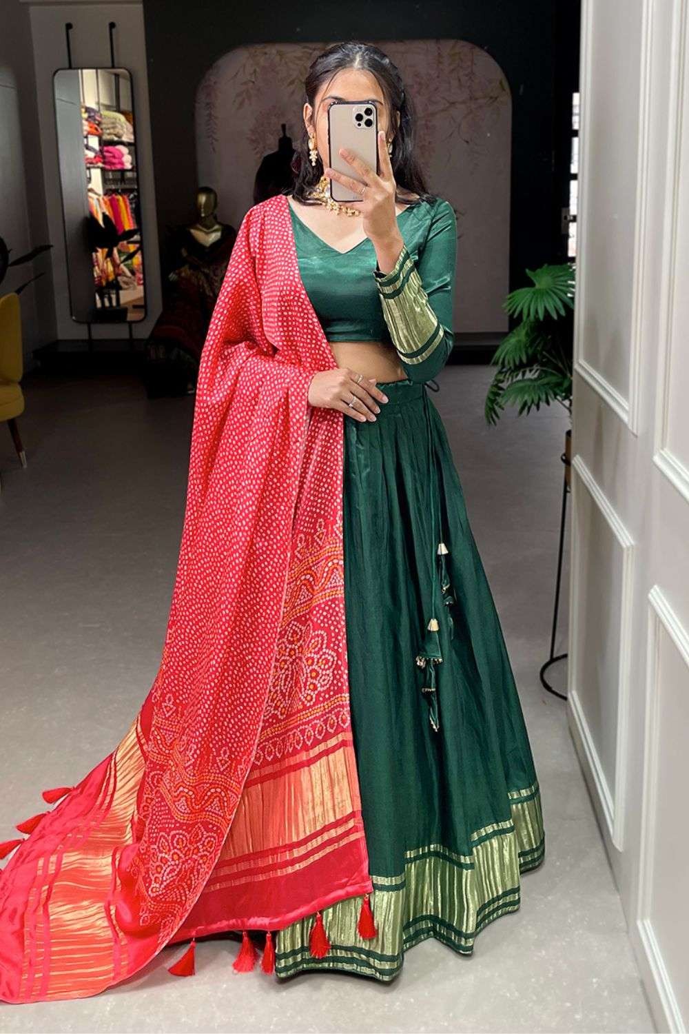 Buy Green Net Embroidered Unstitch Lehenga Set With Sequins Online at Soch  India