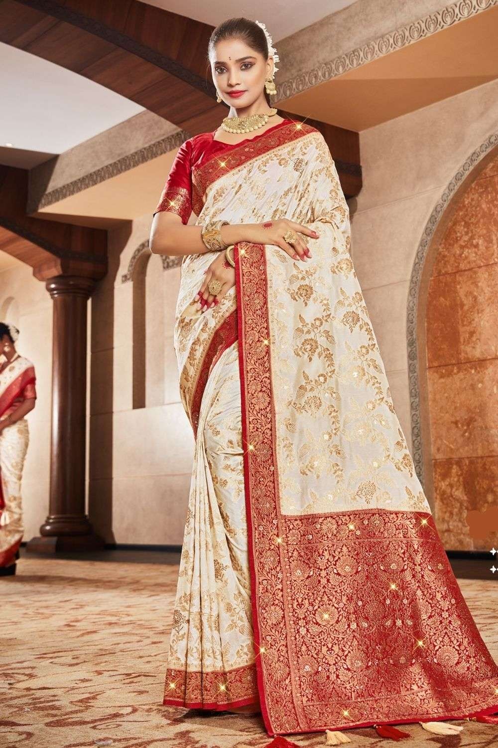 Buy White Silk Saree Online Archives | trendwati