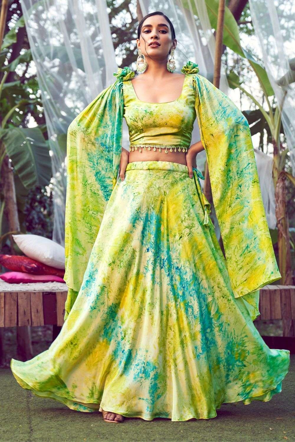 Buy Yellow Embroidered Lehenga Set KALKI Fashion India