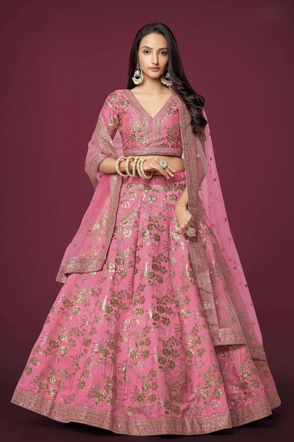 Photo of Light pink lehenga with silver work and mint dupatta | Indian  wedding outfits, Designer bridal lehenga choli, Indian bridal lehenga
