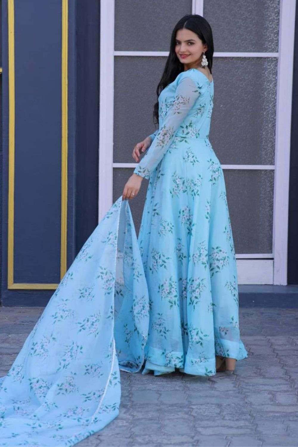 Elegant Sky Blue Sequins Lace Flower Prom Dresses 2022 Ball Gown  Off-The-Shoulder Sleeveless Backless Floor-Length / Long Prom Formal Dresses