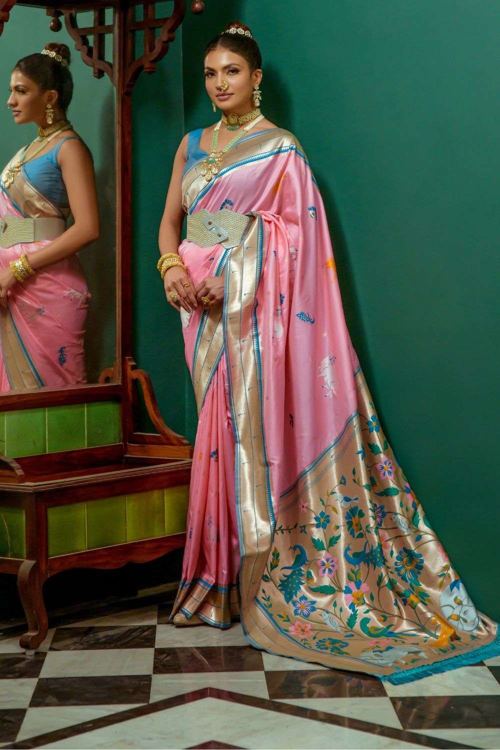 Silk mauve pink saree for wedding - G3-WSA54939 | G3fashion.com