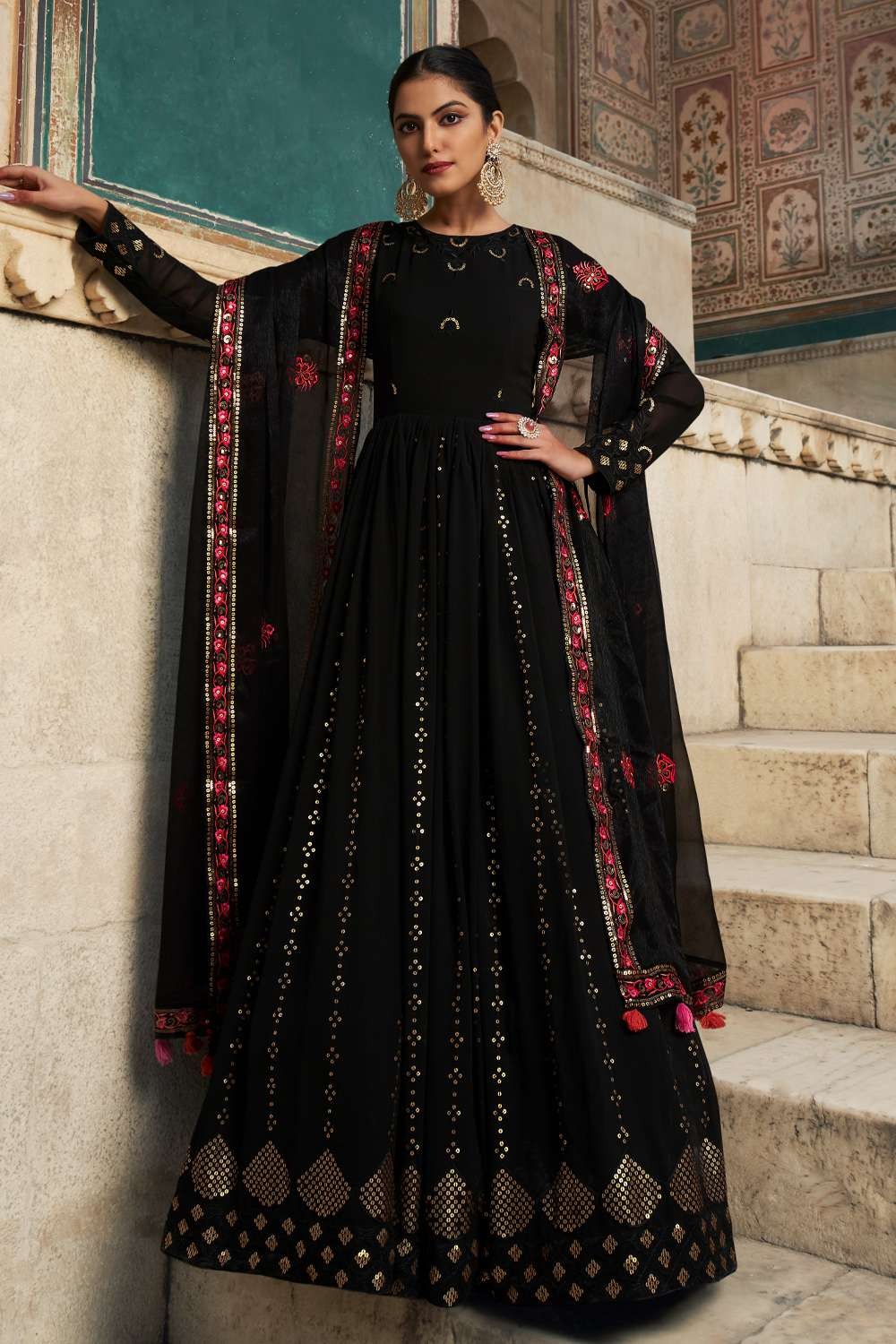 Gothic Black Evening Dresses with Side Split Straps Lace Appliques Bridal  Gowns | eBay