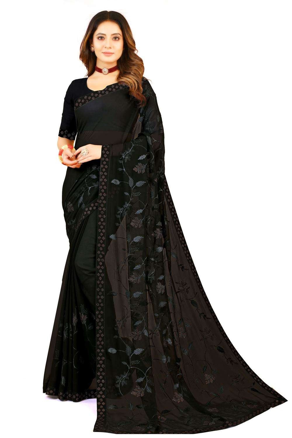 Black Saree: Black Designer Sarees Online