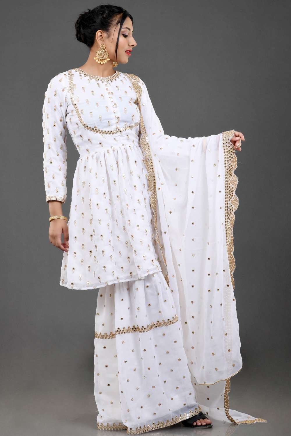 White Sharara Suit Designer Sharara Set Bridal Suit for Women Punjabi Suit  White Salwar Suit Indian Suits Indian Salwar Suit for Wedding - Etsy