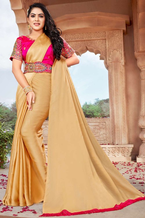 georgette-with-rise-stone-work-border-belt-saree 1016174