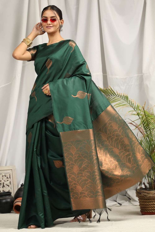 Versatile green and magenta combination Cotton saree with green Ajrakh –  Sujatra